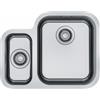 Franke Smart Sottotop SRX 160-34-16 - 122.0736.138 Lavello da Incasso Sottotop 2 Vasche con vasca piccola a sinistra 580 x 450 mm Acciaio inox