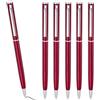 PATIKIL 6Pezzi Penna A Sfera metallo Sottile Nero Punto Medio 1mm Bordeaux | Penna Retrattile Leggera, Scrittura Fluida, Con Clip Metalliche, Per Ufficio Matrimonio Libro