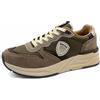 Blauer F5ray02 Sneakers Con Lacci In Ecopelle Da Uomo TAUPE/MILITARY 44