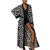 YouKD - Abito lungo da donna stile Boho, kimono maxi, caftano, in taglie forti, per tempo libero, costume da bagno, biancheria da spiaggia, Taglia unica