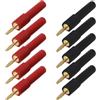 SG Store 10 Pezzi Da Adattatore Per Spina A Banana 2 Mm/0,08 Pollici Maschio A Spina A Banana Da 4 Mm/0,16 Pollici Femmina Connettore Per Cavo Altoparlante Per Amplificatore Ricevitore HiFi