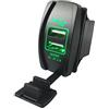 Carkio 12 V-24 V DC 3.1 A Dual LED USB Auto Alimentazione Porta Caricabatteria Presa Universale per Pannello Interruttore Rocker (verde)