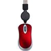 Tuidzljd Mini Mouse Cablato USB Retrattile Piccolo Piccolo Mouse Mouse Ottico da Viaggio Compatto da 1600 DPI per 98 2000 XP Vista Ve (Rosso)