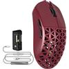 MAMBASNAKE M5 Ultra Carbon Fiber 8000Hz Wireless Gaming Mouse, 39g SUPERLIGHT, 42000DPI, PAW3950MAX Sensor, Nordic 52840 Chip, Bluetooth/2.4G/USB-C Wired Mice with Mouse Coiled Cable, with Grip Tape