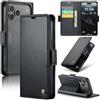 oiysrtoc Cover per iPhone 17 Pro Max in Pelle PU Premium, Portafoglio con 3 Fessure Carte e Supporto, Blocco RFID, Chiusura Magnetica Custodia iPhone 17 Pro Max, Nero