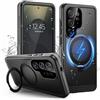 Wusbulk Cover per Samsung S25 Ultra Impermeabile con Supporto Magnetico, 360° Completa Protezione, IP68 Waterproof Case con Magsafe, Subacquea Antipolvere Antiurto Custodia per S25 Ultra, Nero