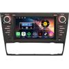 Erisin Qualcomm 8-Core 4GB+64GB 7 pollici Android 14 Autoradio Bluetooth GPS Navigatore per BMW Serie 3 E90 E91 E92 E93 M3 Supporta CarPlay Android Auto WiFi 4G DSP DAB+ RDS USB Canbus Schermo IPS
