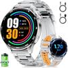 CHOOSETIME Smartwatch Uomo con Chiamate Bluetooth, 1,7 Ampio Schermo con Torcia a LED/800 mAh/Impermeabile IP68/100+ Modalità Sportive/Monitor Frequenza Cardiaca/Sonno per Android e iOS, Argento