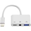 HOYULLI Cavo da Lightning a jack per cuffie da 3,5 mm (3 in 1) per iPhone, adattatore OTG, caricatore USB, AUX Dongle per Apple 14, 13, 12, 11 Pro Max, 7 Plus, per iPad, audio, fotocamera, lettore di schede,