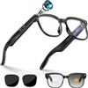 Haulvean Occhiali intelligenti AI, Smart Glasses 8K Fotocamera, 2 Paia di Lenti/registrazione video e audio HD 1080p/riproduzione musicale/Chiamate Bluetooth/Assistente AI/traduzione in tempo reale (Nero)