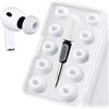 SOULWIT Silicone Aggiornati Gommini per AirPods Pro 3 (3a generazione 2025), Auricolari Ricambio per Pro3 con kit di pulizia - Bianco/Assortito