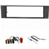 tomzz Audio 2403-030 Set di pannelli radio compatibili con Audi A3 A3 Sportback 8P 8PA nero con adattatore sistema attivo Adattatore antenna ISO alimentazione fantasma DIN