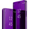Nshkeji Cover per Samsung Galaxy S24 FE Custodia Flip a Libro Specchio con Funzione Kickstand Clear View Originale 360 Antiurto Antigraffio Protettiva Custodia per Samsung S24 FE 5G Cover Case