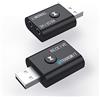 EIMSOAH Ricevitore Trasmettitore Bluetooth 5.0 Potente per Esperienza di Ascolto in Casa/auto ABS YET-TR6
