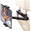 YGVQN ‌Supporto Tablet per Seggiolino Auto‌, [Struttura Triangolo Stabilizzante] ‌Porta Tablet per Sedile Posteriore‌, Pieghevole 360°Rotazione ‌Supporto Auto per iPad/Switch/Phone 4.7-10.5 Pollici