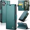 oiysrtoc Cover per iPhone 17 in Pelle PU Premium, Portafoglio con 3 Fessure Carte e Supporto, Blocco RFID, Chiusura Magnetica Custodia iPhone 17, Verde