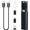 LLFYXM Kit di cavi adattatore di ricarica multi USB con USB C a Lightning da USB A a USB C, ricarica rapida e trasferimento dati da 60 W, set convertitore da viaggio con vassoio per schede SIM per