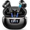 Donerton 2026 Cuffie Bluetooth 5.4, Auricolari Bluetooth Stereo HiFi Con 4 ENC Microfoni Anti-Rumore, Durata 50 Ore Cuffiette In Ear, Impermeabili IP7 Cuffie Senza Fili, Cuffiette Touch Control, LED-Display