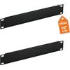 Tecmojo Pannello Cieco da 10 Pollici 1U per Montaggio su Rack, Pannello Cieco in Acciaio per Armadi Server Larghi 10 Pollici, Armadi di Rete, Centri Dati, Laboratori Domestici, 2 Pezzi, Nero