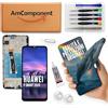 AmComponent - display di ricambio per HUAWEI P SMART 2020 POT-LX1A LCD + frame touch screen schermo nero | Componente di ricambio con luminosità intensa e risposta al tocco reattiva