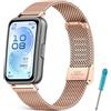 WindRen Metallo Cinturino Compatibile con Huawei Band 11/Huawei Band 11 Pro Uomo Donna, Cinturini di Ricambio in Acciaio Inossidabile con Chiusura Regolabile (Orologio Non Incluso)