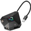 GAOUTO Convertitore tastiera e mouse per switch N, 1 tipo C e 3 micro USB, adattatore mouse tastiera per PS4/PS3/XBOX ONE/360, adattatore tastatu r e mouse cablato