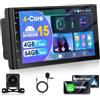 Motorsi [4G+64G] Autoradio Motorsi Wireless CarPlay Android 15 2 DIN Touchscreen HD da 7'' con Android Auto/GPS/Bluetooth/EQ/FM/RDS, supporto Telecamera per la Retromarcia/Registratore di Guida/MIC
