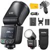 GODOX V1 mid O V1mid O Flash Compatibile con Olympus/Panasonic, Flash TTL a Testa Rotonda, Wireless 2.4G HSS 1/8000s Speedlight con Batteria da 2200 mAh, 650 Flash a Piena Potenza