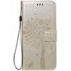 Fatcatparadise Cover per Samsung Galaxy A71 5G, Custodia Samsung A71 5G, Custodia Portafoglio a Libro in Pelle Flip Cover e TPU Silicone con Funzione Supporto Chiusura Magnetica (Oro)