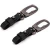 Sinbana 2pz Ganci Scatto per Seeed Studio Sensecap T1000 Tracker, Ganci a Scatto Pelle in Acciaio Inossidabile con Design Girevole a 360 Gradi Pratici Accessori per Tracker (Nero)