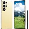 Maustron Smartphone Android 15 5G C26Ultra | Display da 6,8 pollici | 8 GB di RAM + 256 GB di ROM (espandibile fino a 128 GB) | Dual-SIM | Doppia fotocamera | Riconoscimento facciale | Oro