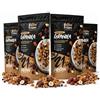 1 ATTIMO IN FORMA | Granola Proteica Cereali Muesli - 20% Proteine 300gr Senza Zuccheri Aggiunti Croccante Colazione Nutriente (Cioccolato Mandorla e Nocciola, 4 Pezzi)