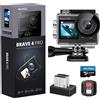 AKASO Brave 4 Pro Action Cam 4K 40M con Scheda di Memoria Con MicroSDXC da 64GB