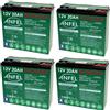 ANFEL KIT 4x BATTERIA RICARICABILE AL PIOMBO 12V 48V 20AH DEEP CYCLE, USO CICLICO, per
