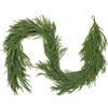 Puupaa Ghirlanda di Natale artificiale in rattan, 150-270 cm, ghirlanda realistica in finto pino per caminetto, parete o finestra, decorazione per le vacanze, ghirlanda festiva per interni in verde
