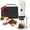 Umisu Macchina da caffè portatile, 3 in 1, macchina da caffè espresso, con supporto e borsa, batteria ricaricabile 7500 mAh, compatibile con capsule e caffè macinato, per viaggi, campeggio, auto