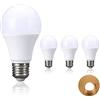 Chao Zan Lampadina LED E27 12W(Equivalenti a 100W) 1050lm Luce Bianco Caldo 2700-3000K Risparmio Energetico Edison Lampadine, 260° Angolo a fascio, Pacco da 4