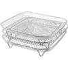 Puupaa Confezione da 3 griglie quadrate per friggitrice ad aria in acciaio inox 304, impilabili, lavabili in lavastoviglie, accessori da cucina per forno e microonde