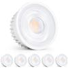 YindaLux 6x Moduli LED 230V, Ultra Sottili Ø50x23mm, 5W 500LM IP44, Angolo 38°, Ricambio GU10/MR16, 2700K/Non Dimmerabili, per Faretti Incasso Plafoniera Spot