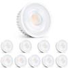 YindaLux 10x Moduli LED 230V, Ultra Sottili Ø50x23mm, 5W 500LM IP44, Angolo 38°, Ricambio GU10/MR16, 2700K/Non Dimmerabili, per Faretti Incasso Plafoniera Spot