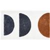 Schöner Wohnen Kollektion Tappeto da bagno bianco Semi-Circles 60x90 cm - Tappeto bagno antiscivolo e lavabile - Tappeto da bagno adatto all'asciugatrice - Tappeto doccia bagno