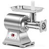 Forgast Tritacarne Elettrico Professionale Acciaio Inox, Macchina per Salsicce, Capacità 220-250 kg/h, Set di 2 Setacci con Maglie da 6, 8mm e Coltello di Ricambio, Interno in Ghisa