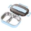 Puupaa Contenitore per il pranzo in acciaio inox con isolamento termico, 1 l, con posate, contenitore portatile per pasti caldi o freddi, per scuola, lavoro, viaggi (blu)