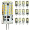 Chao Zan Lampadina LED G4, 1,5 W, 3 W, 4 W, 4,5 W, 12 V, angolo di diffusione 360°, luce bianca calda 3000 K, non dimmerabile, in silicone, confezione da 12 (AC DC 4,5 W)