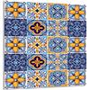 DarHaus Paraschizzi da cucina in vetro temperato 60 x 65 cm - Vetro decorativo con nastro adesivo - Pannello posteriore in vetro per cucina, Copri piano cottura induzione, Mosaico
