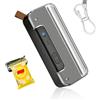 Daipaoer Mini Sigillatore 2 in 1, Sigillatore Termico per Sacchetti, Sigillatura a 2 Livelli, USB Ricaricabile, Macchina Sigillante con Spegnimento Automatico e Base Magnetica - Nero