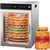 GHKWXUE Rotante a 360°essiccatore alimentare(12 vassoi extra-large) Doppia ventola da 800W,Timer digitale 24 ore,Controllo della temperatura 86℉-190℉,Essiccatore per carne secca,frutta,erbe aromatiche