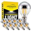 Ruiandsion Confezione 10 Lampadine LED Filamento G45 E14 Dimmabili, 4W 2700K Bianco Caldo Top Argento CA200-240V Fascio 360°, Illuminazione Hotel B&B Decorazione