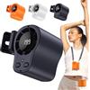 Generic Ventilatore con clip per condizionatore d'aria da auto con display a LED, rotazione a 360°, 199 velocità e tecnologia semi-raffreddamento, ventilatore personale portatile ricaricabile tramite USB, a