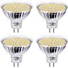 GVOREE 4X Mr16 LED 4000K,Bianco Naturale GU5.3 Lampadina 5W equivalente a 50W,120°Fascio luminoso,Non dimmerabile,AC/DC 12V